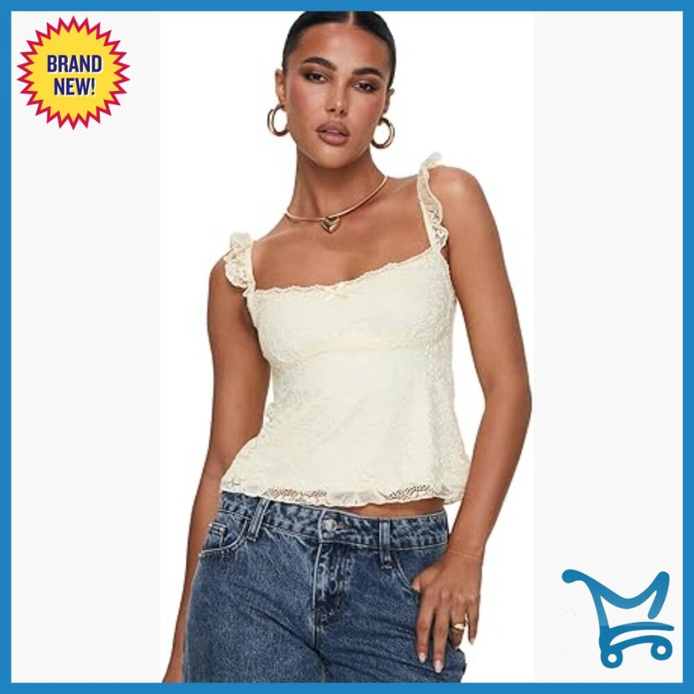Sustainable Lace Crop Top with Adjustable Straps and Bow Detail